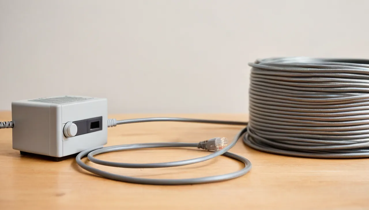 Masada fiber optik kablo ve bakır telefon kablosu